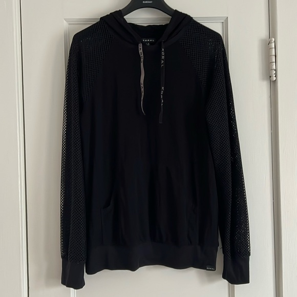 Koral black mesh hoodie sz M - Picture 1 of 4